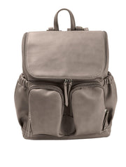 OiOi Faux Leather Nappy Backpack - Taupe