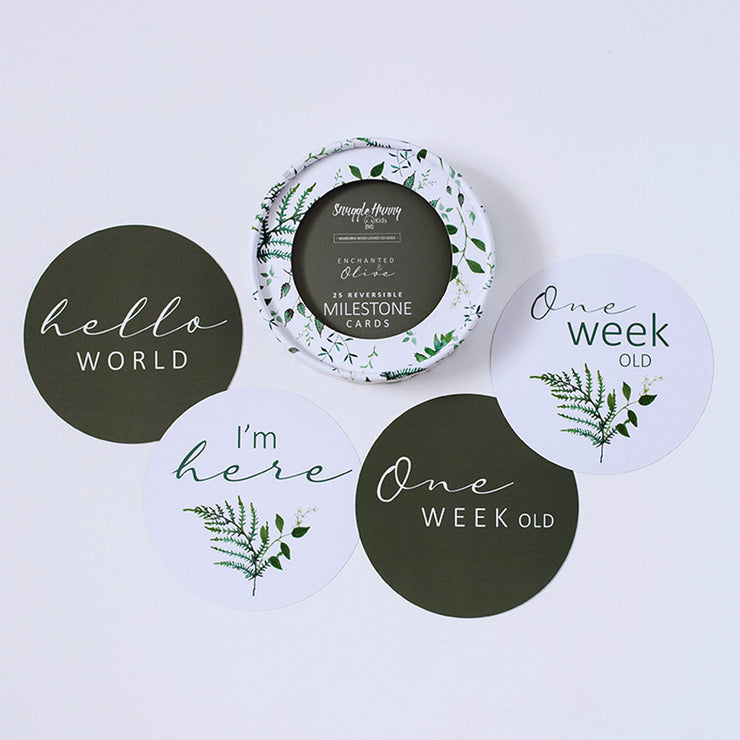 Snuggle Hunny Milestone Cards - Enchanted & Olive