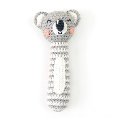 Weegoamigo crochet koala baby rattle is such a cute newborn gift