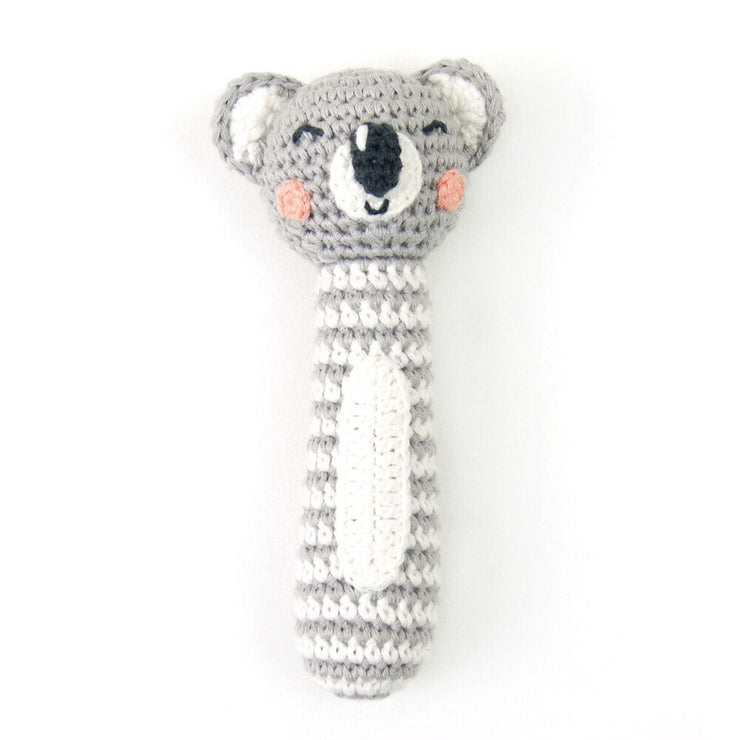 Weegoamigo crochet koala baby rattle is such a cute newborn gift